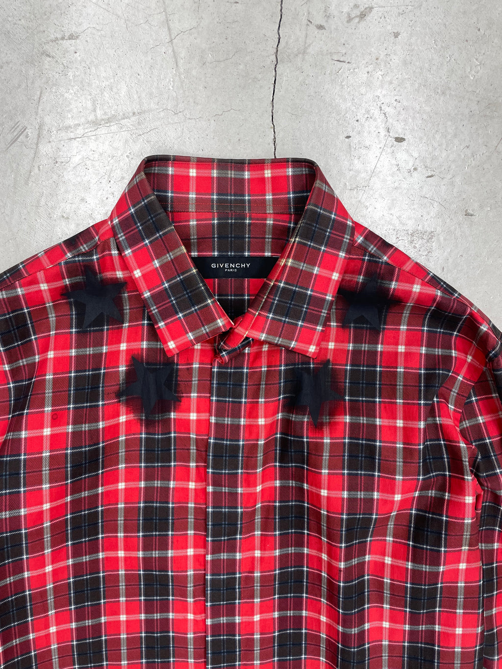 Givenchy Star Red Check shirt (40)