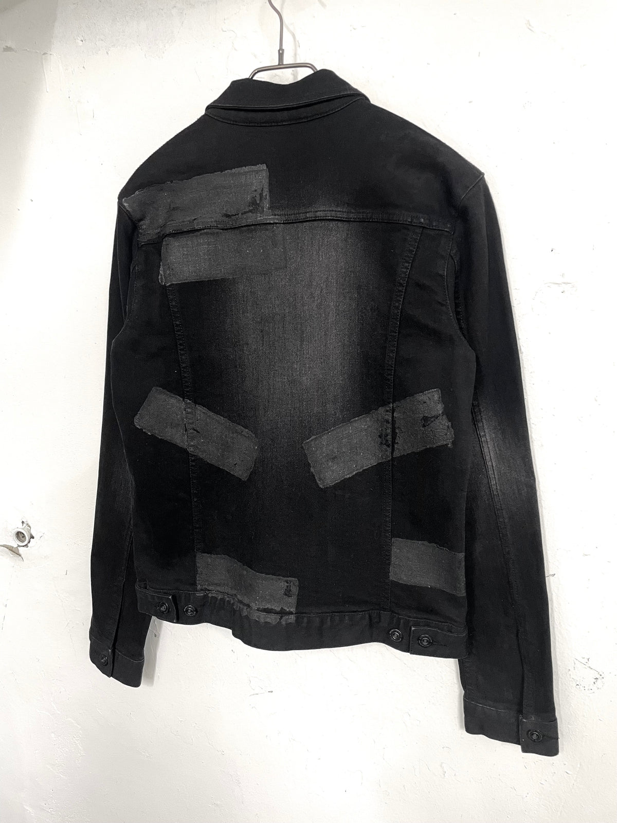 Black Barrett By Neil Barrett Tape Waxed Denim Jacket (S)