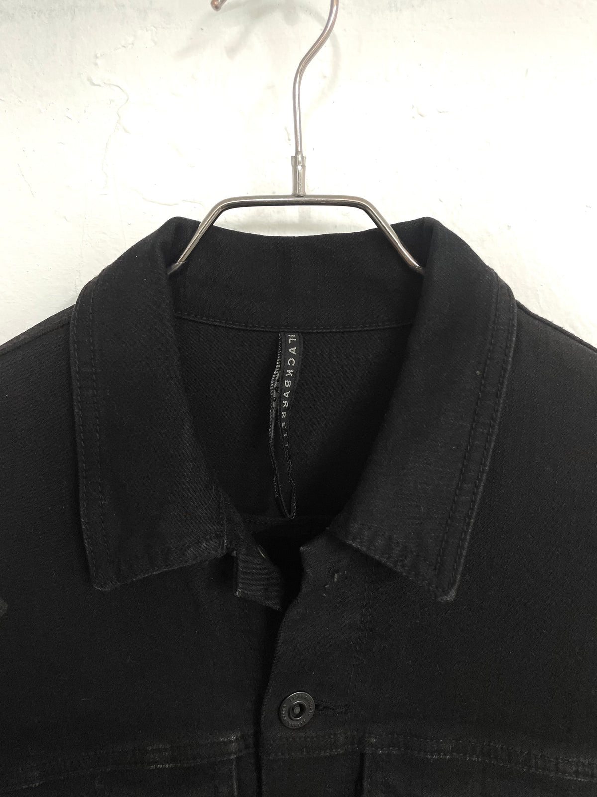 Black Barrett By Neil Barrett Tape Waxed Denim Jacket (S)