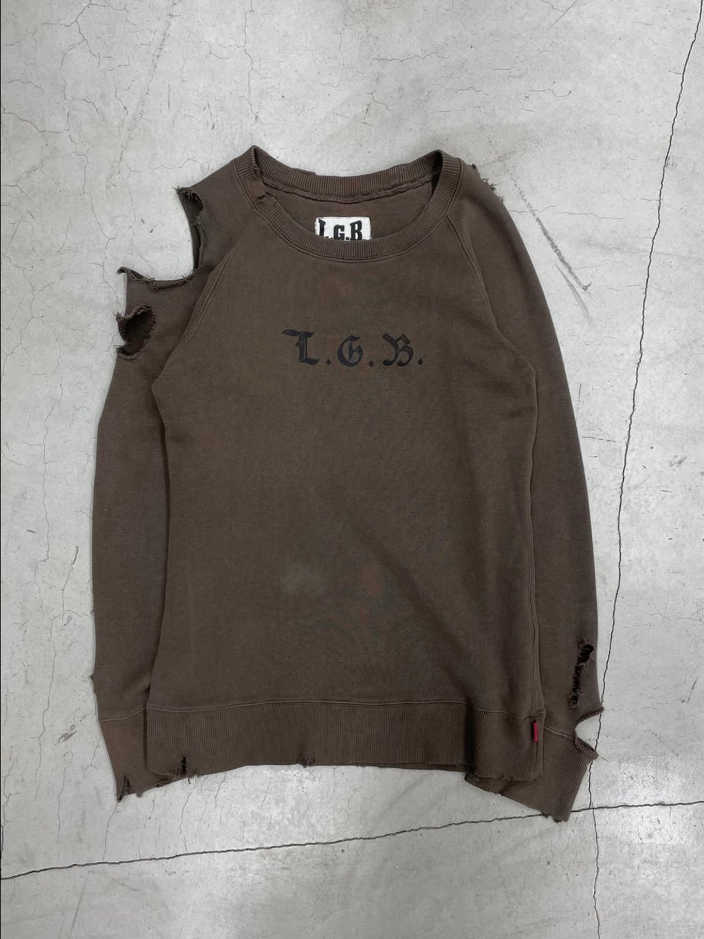 L.G.B. “DEAD OR ALIVE” Distressed Sweatshirt