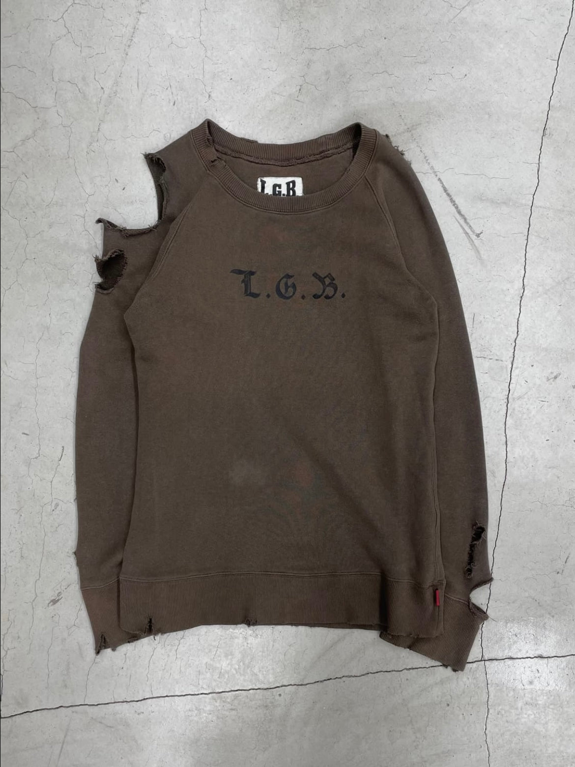 L.G.B. “DEAD OR ALIVE” Distressed Sweatshirt