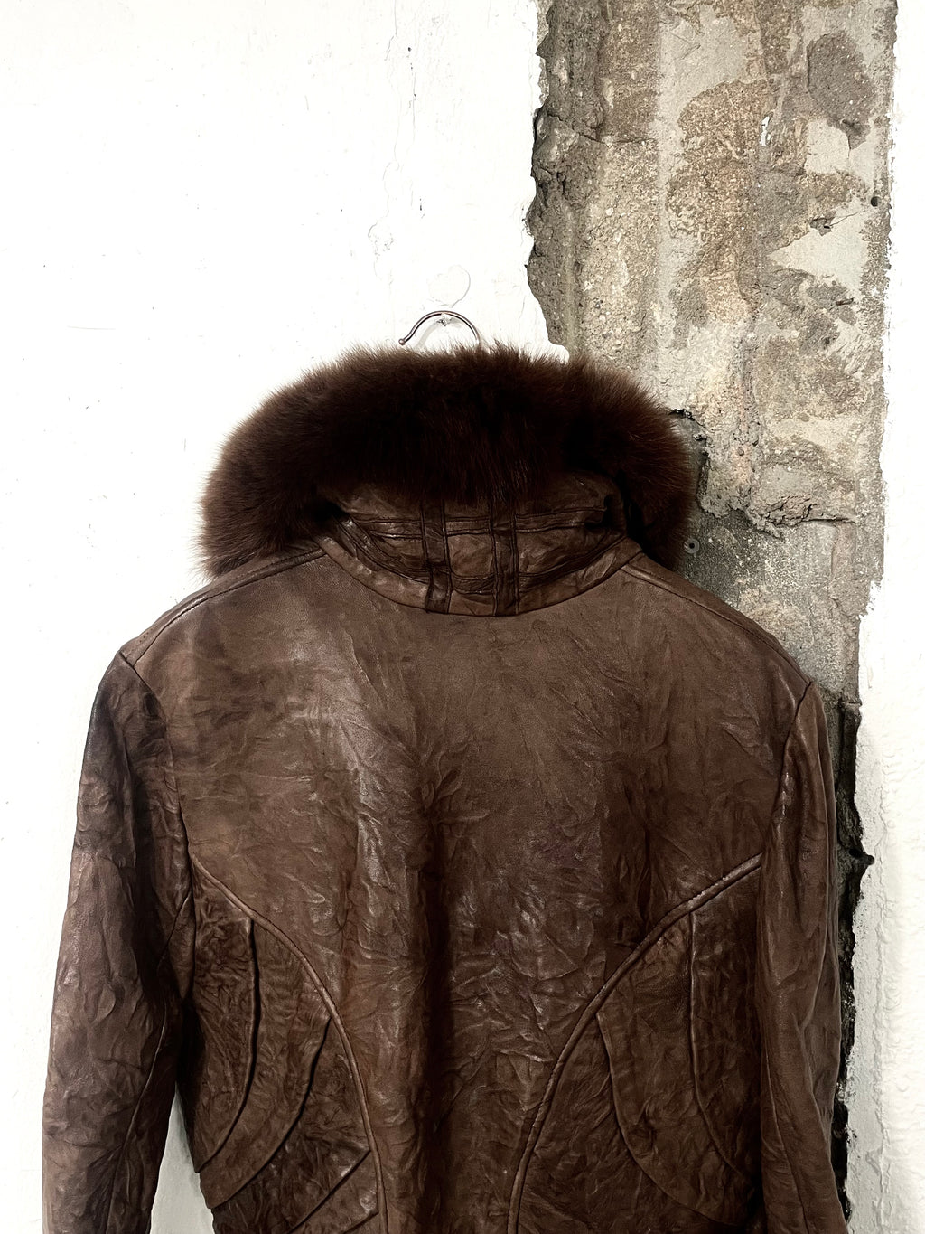 Michel Berandi FW06 Lamb Leather Fox Fur Jacket