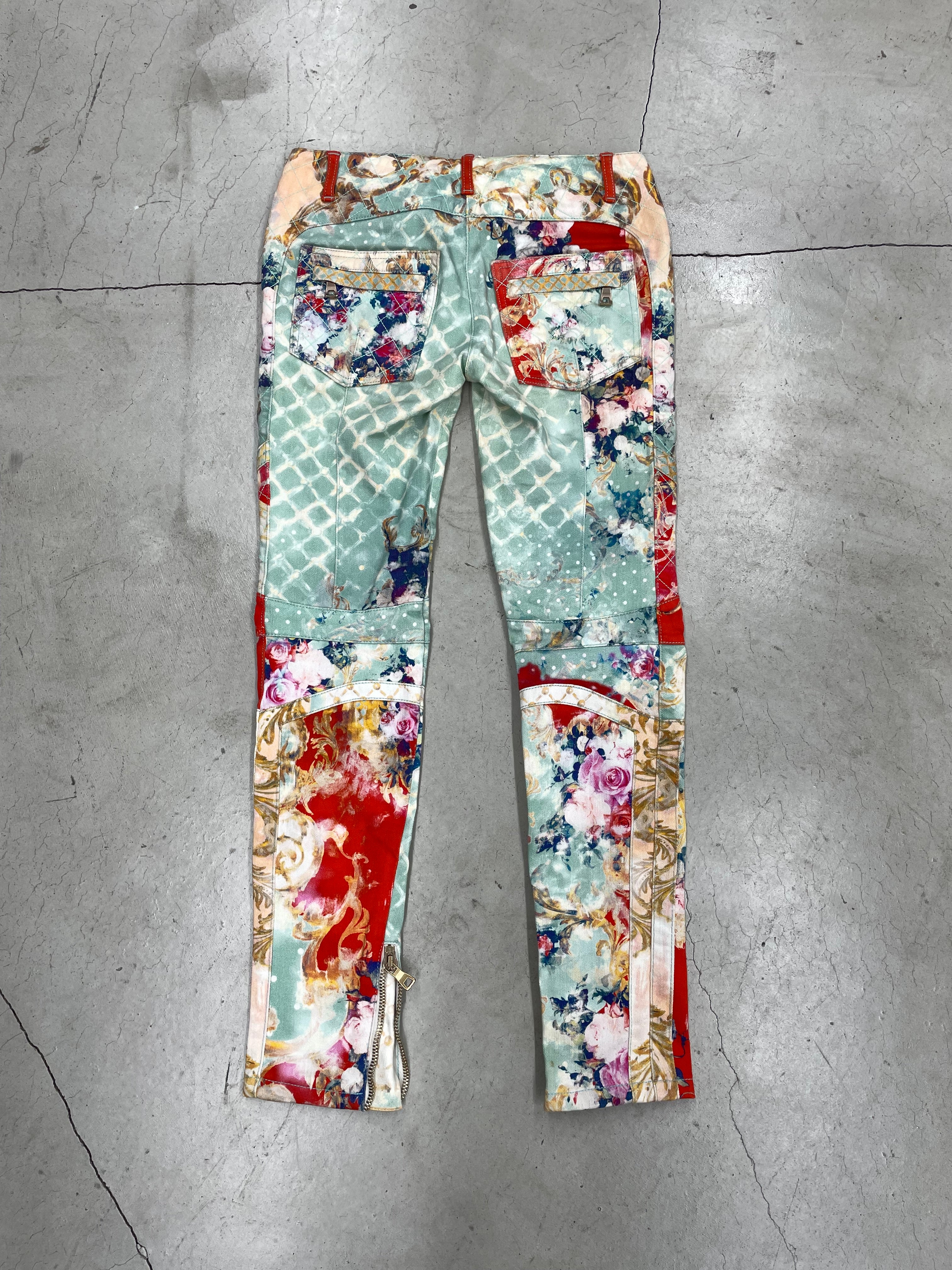 Balmain 2012 Floral Biker Pant (34)