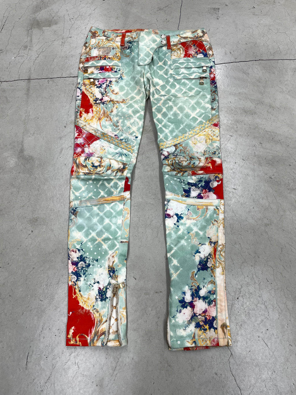 Balmain 2012 Floral Biker Pant (34)