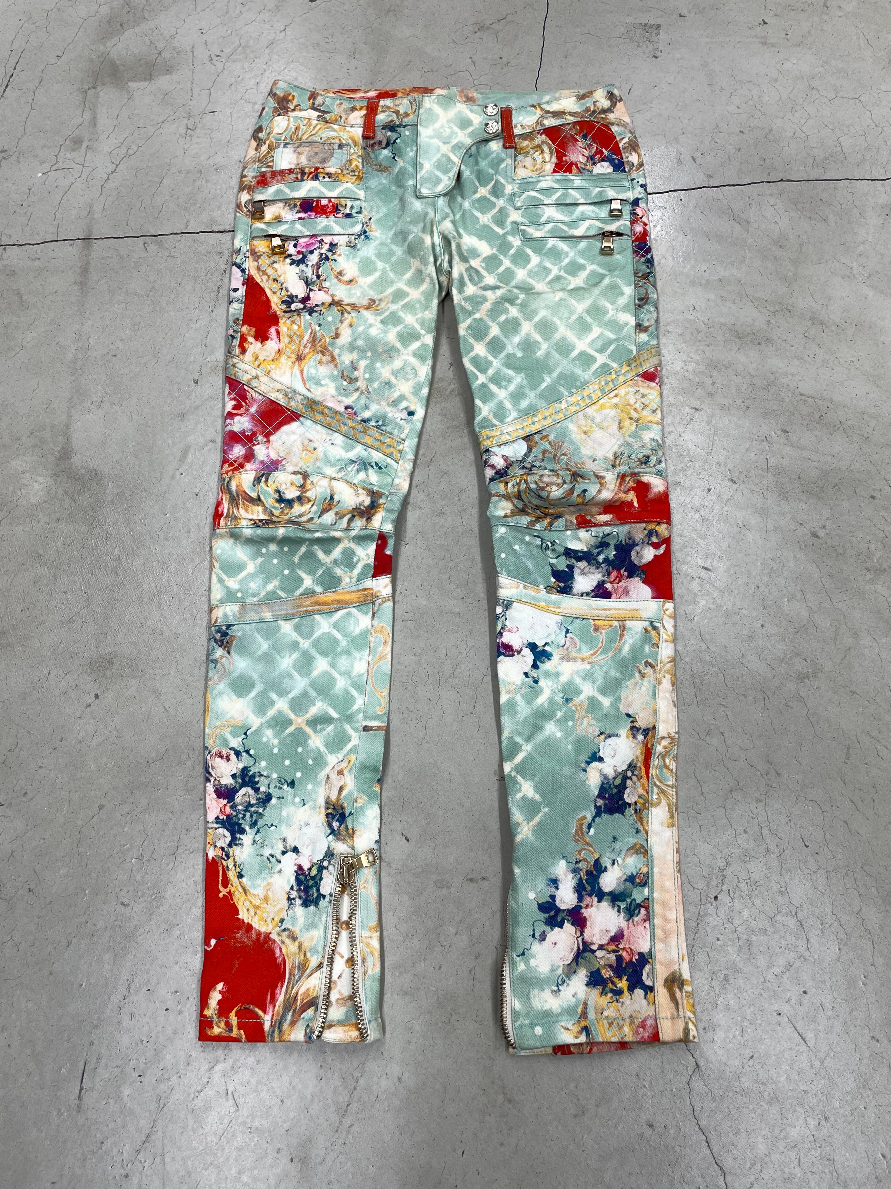 Balmain 2012 Floral Biker Pant (34)