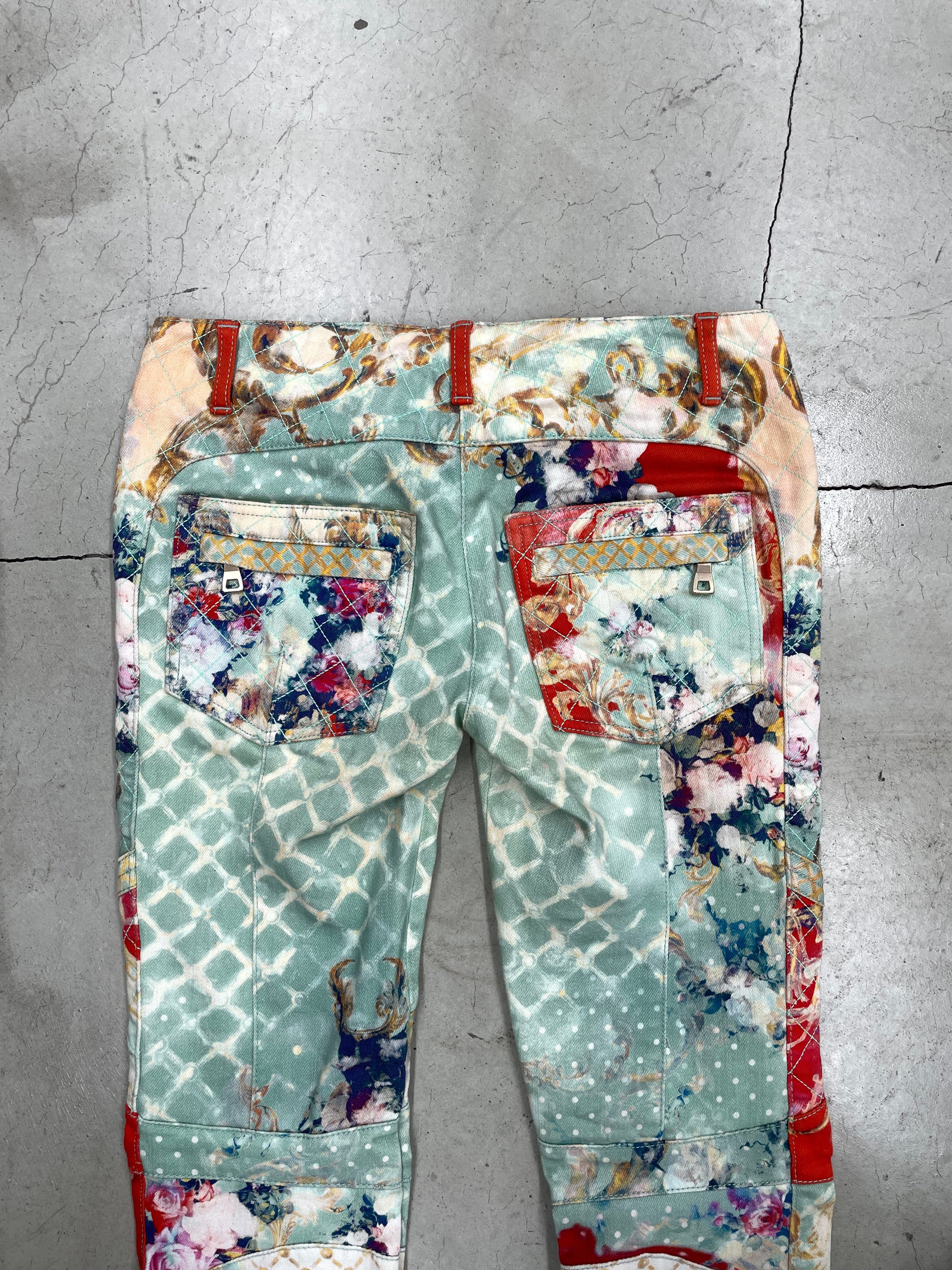 Balmain 2012 Floral Biker Pant (34)