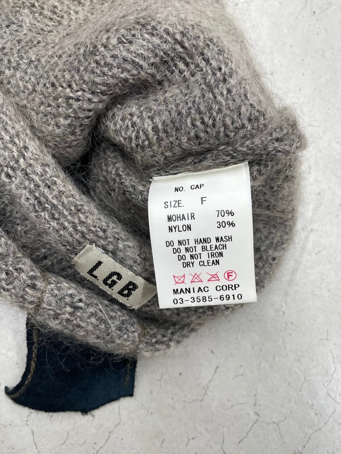 L.G.B. Leather Mohair Knit Beanie