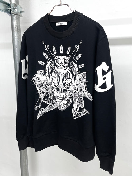 Givenchy FW14 Skull&Guns Sweatshirt By Riccardo Tisci