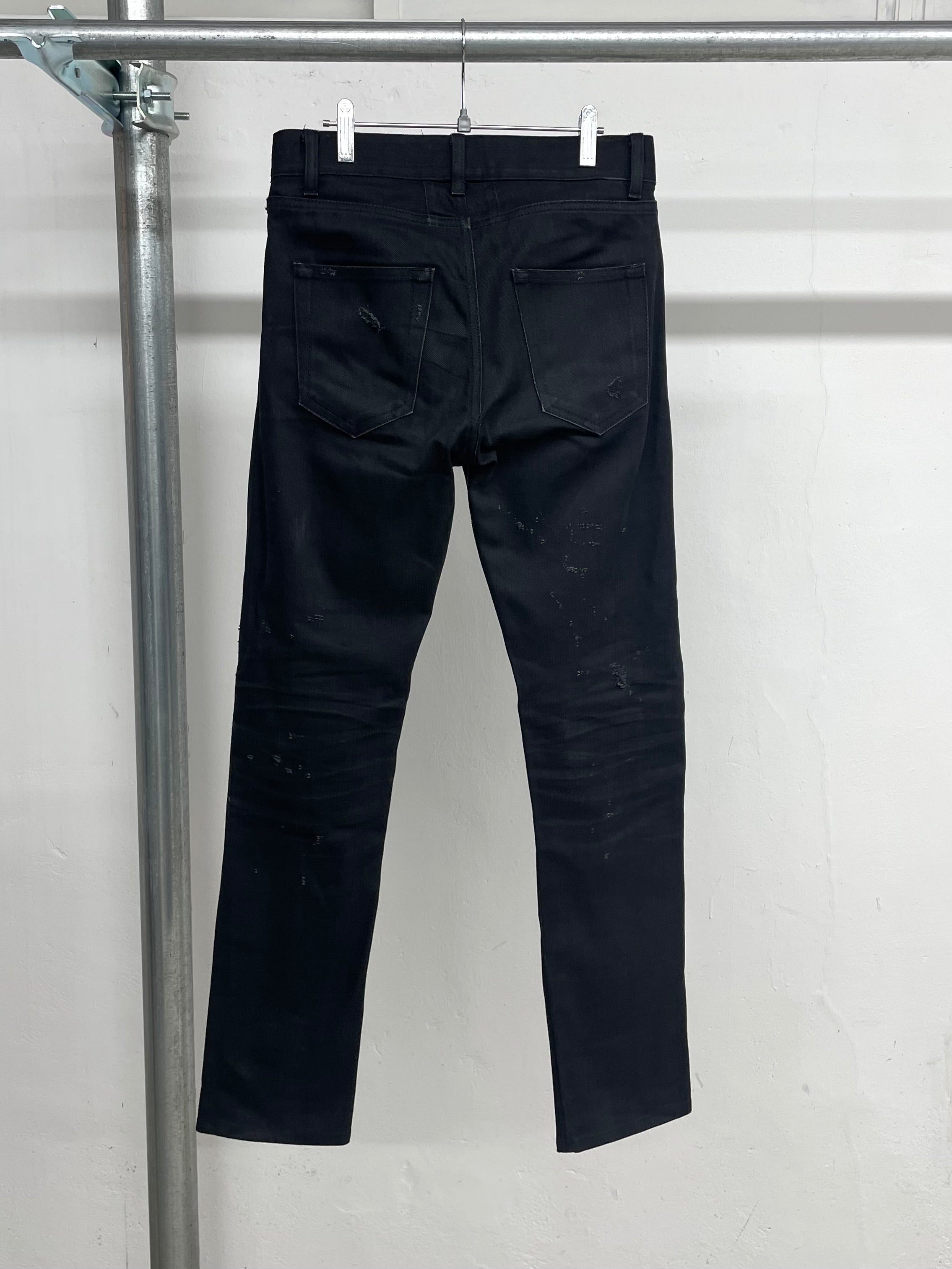 Saint Laurent crashed denim pant (28)