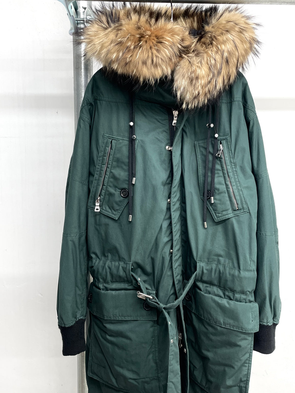 Balmain FW13 Raccoon Fur Padded Jacket By Olivier Rousteing