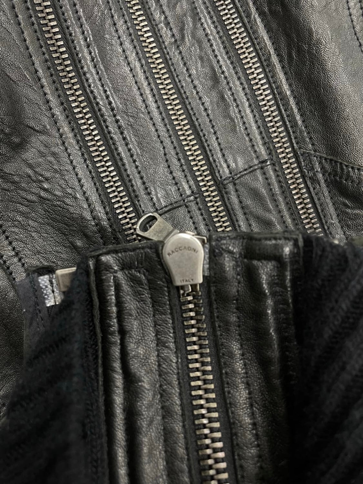 Ilaria Nistri Lamb Leather Coat (38)