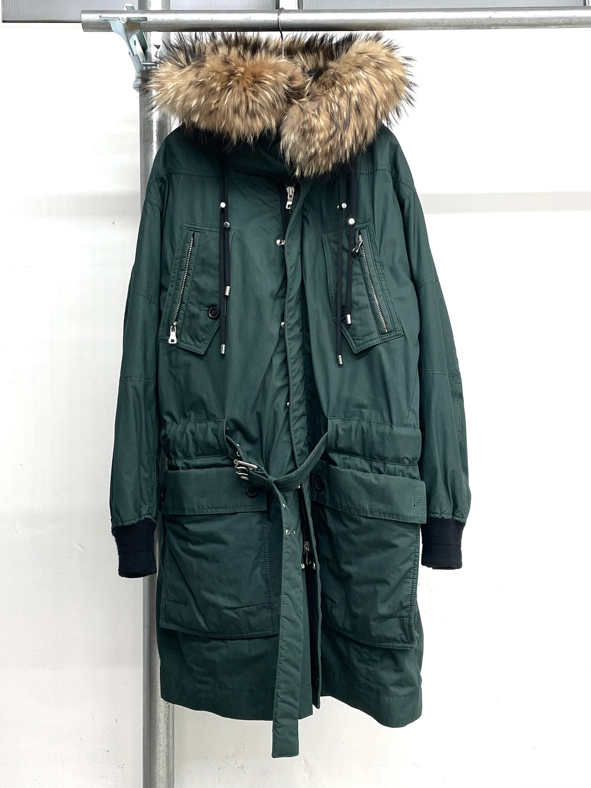 Balmain FW13 Raccoon Fur Padded Jacket By Olivier Rousteing
