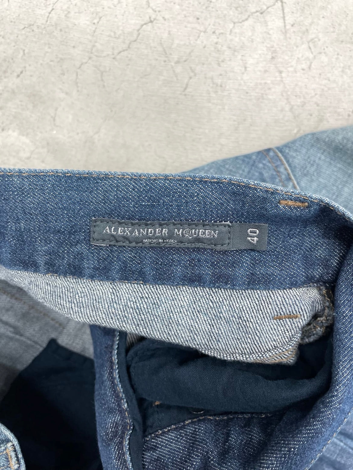 Alexander Mcqueen SS05 laced up flare fit Denim Pant (40)