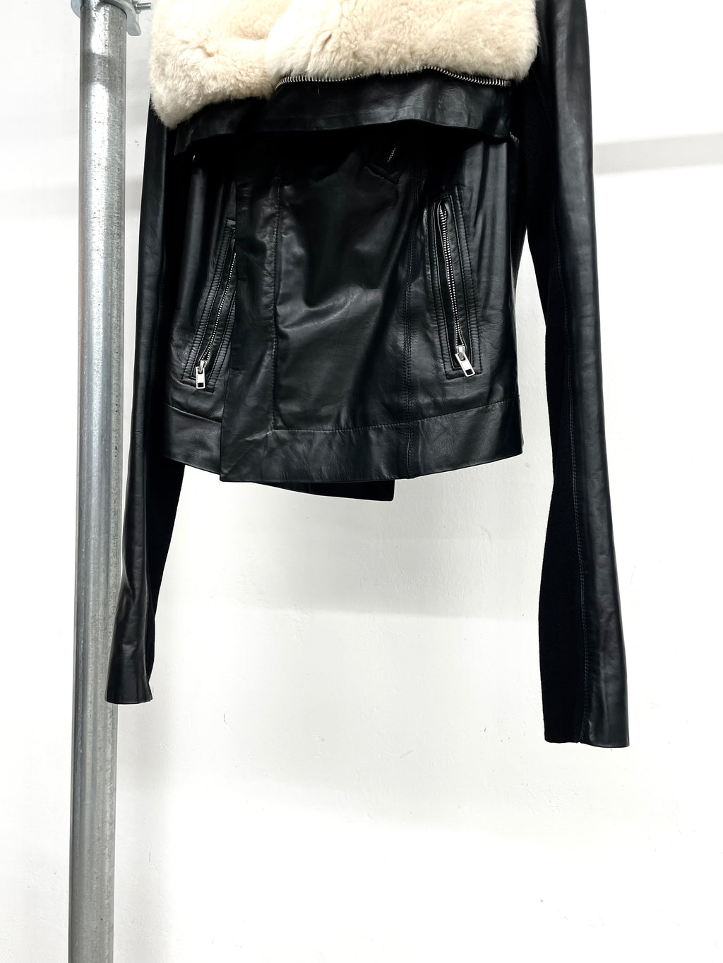 Rick Owens FW14 Fur Leather Jacket