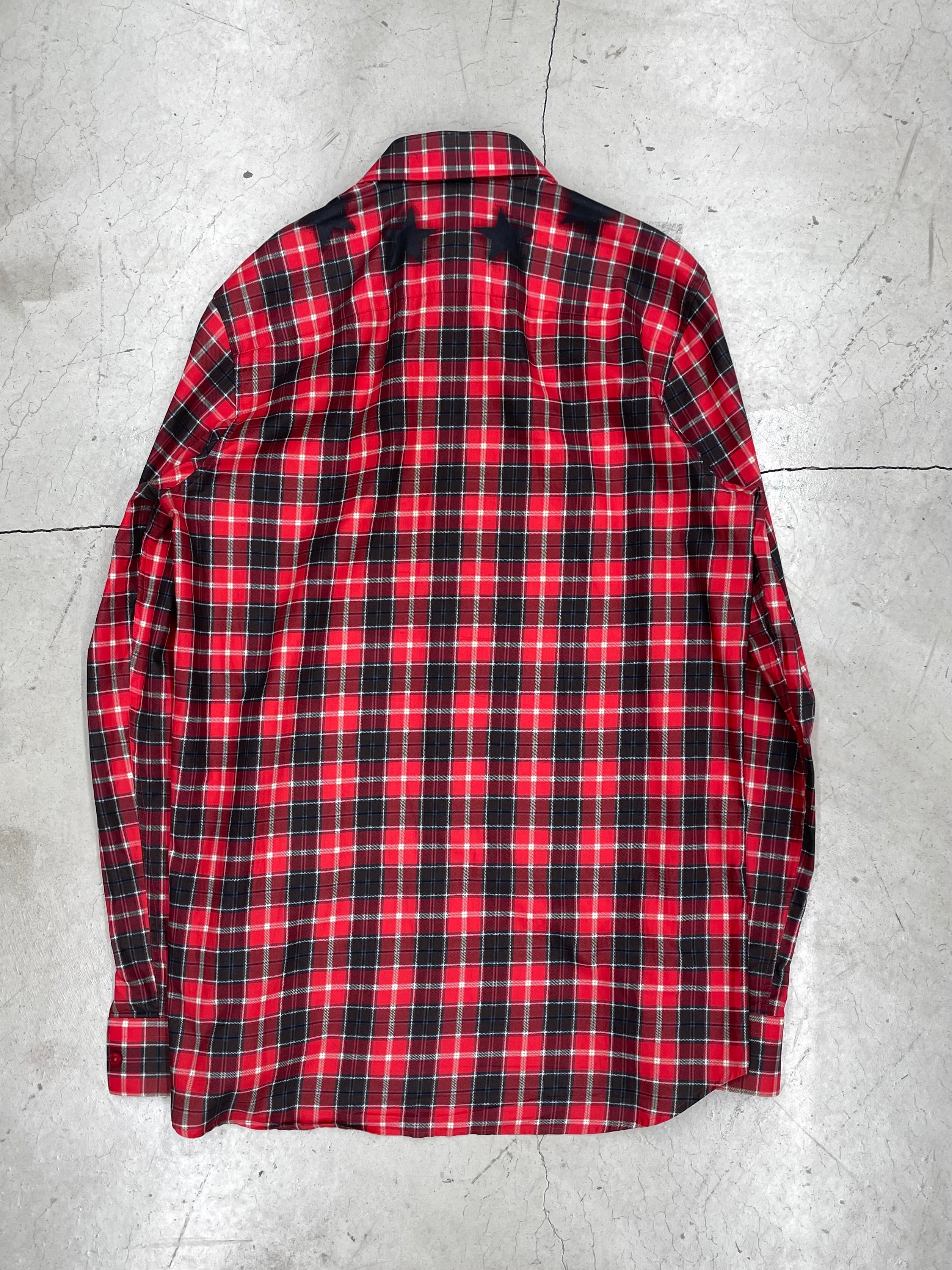 Givenchy Star Red Check shirt (40)