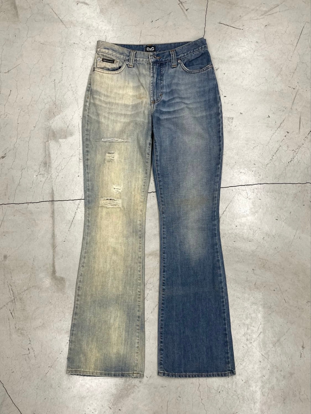 00’s DOLCE & GABBANA HALFBLEACH FLARE PANT (28)