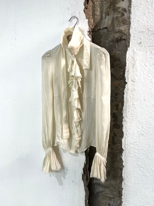 Balenciaga 2008 Ruffle Shirt By Nicolas Ghesquière