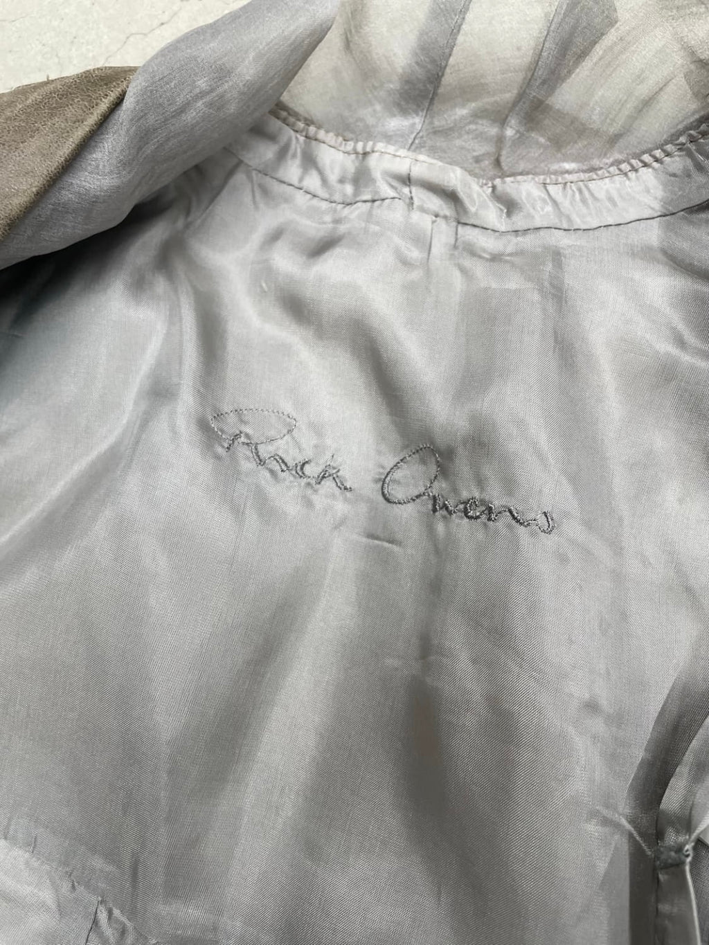 Rick Owens 2010 Sheepskin Silk Jacket