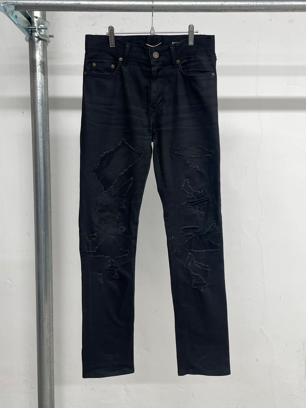 Saint Laurent crashed denim pant (28)