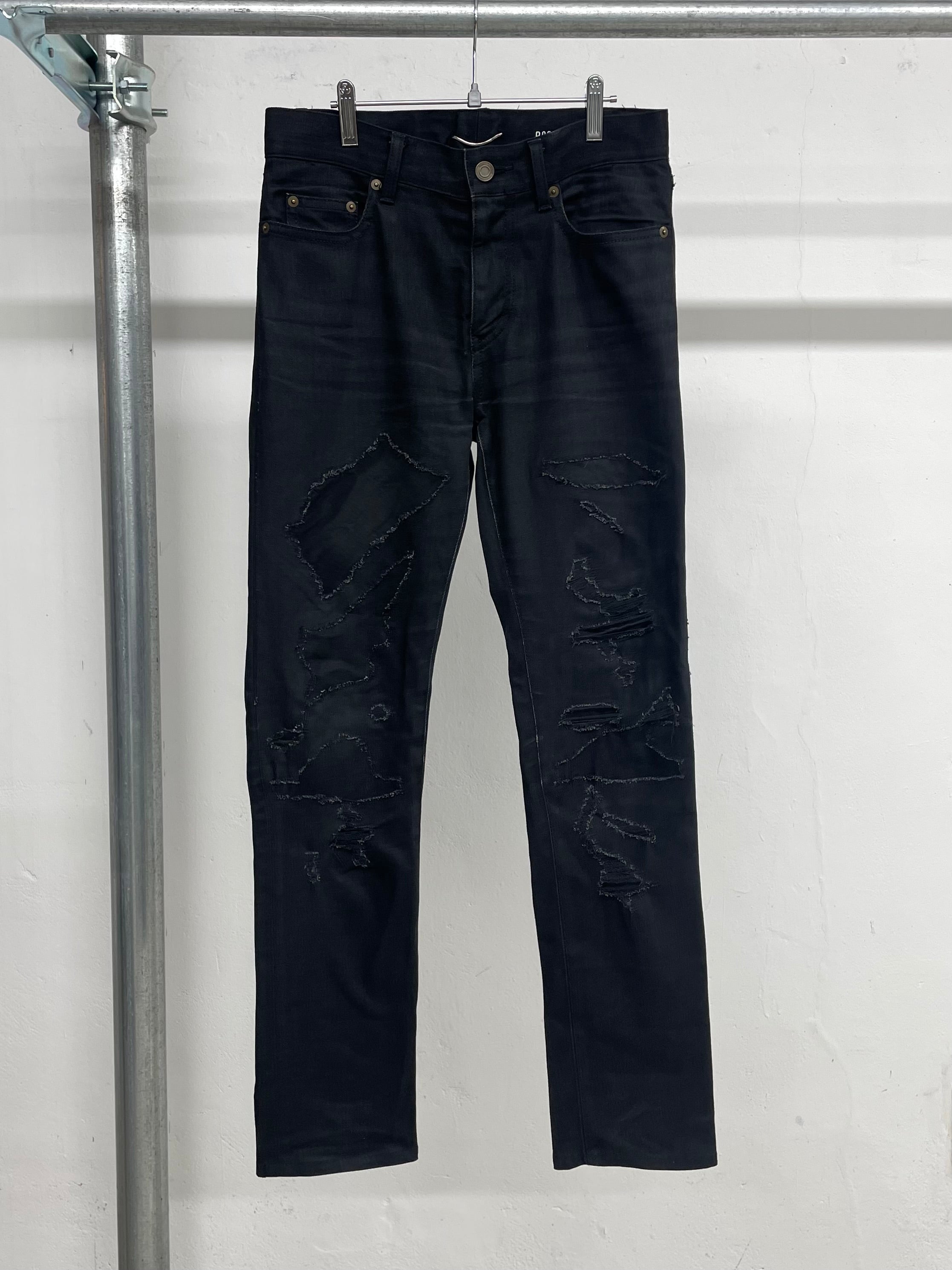 Saint Laurent crashed denim pant (28)