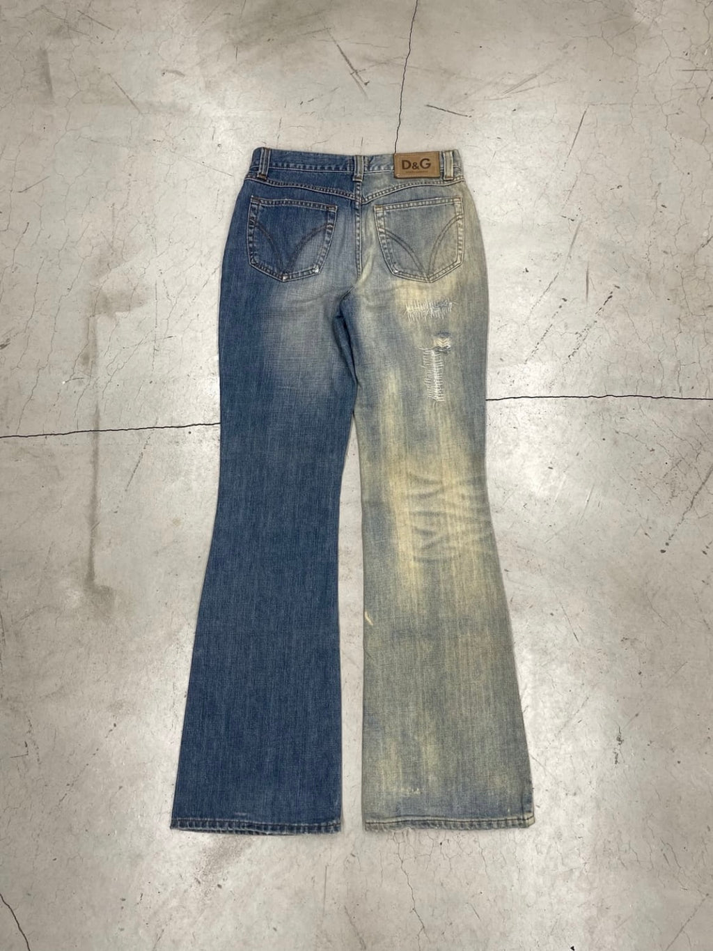 00’s DOLCE & GABBANA HALFBLEACH FLARE PANT (28)