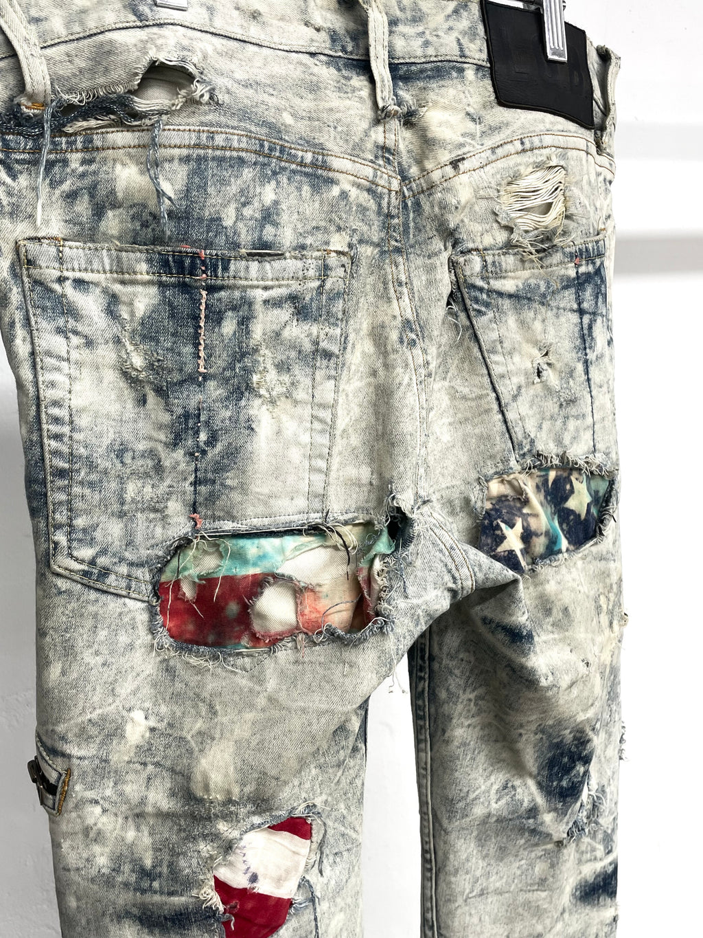 L.G.B. American Flag Washed Wolf Cut pant