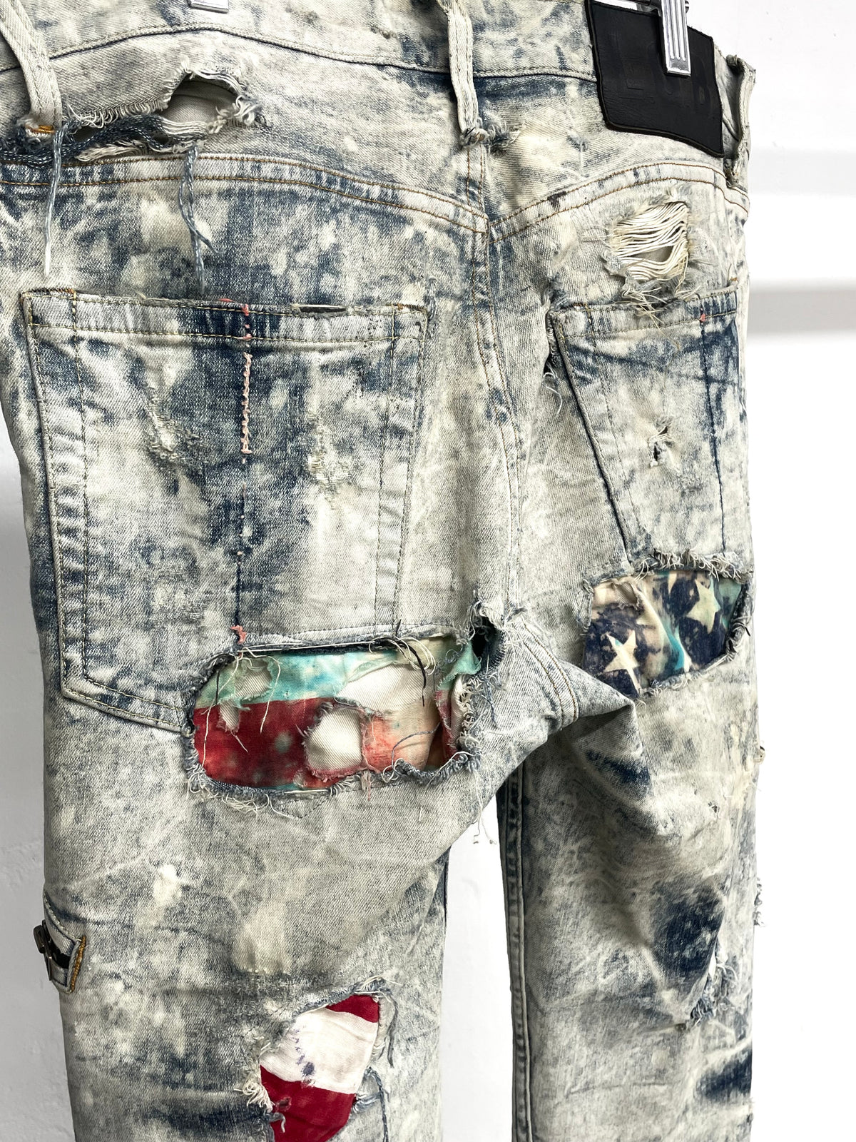 L.G.B. American Flag Washed Wolf Cut pant