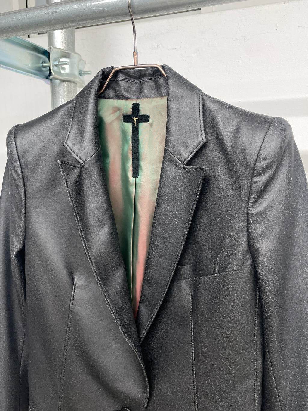 L.G.B. Crack Coated Blazer