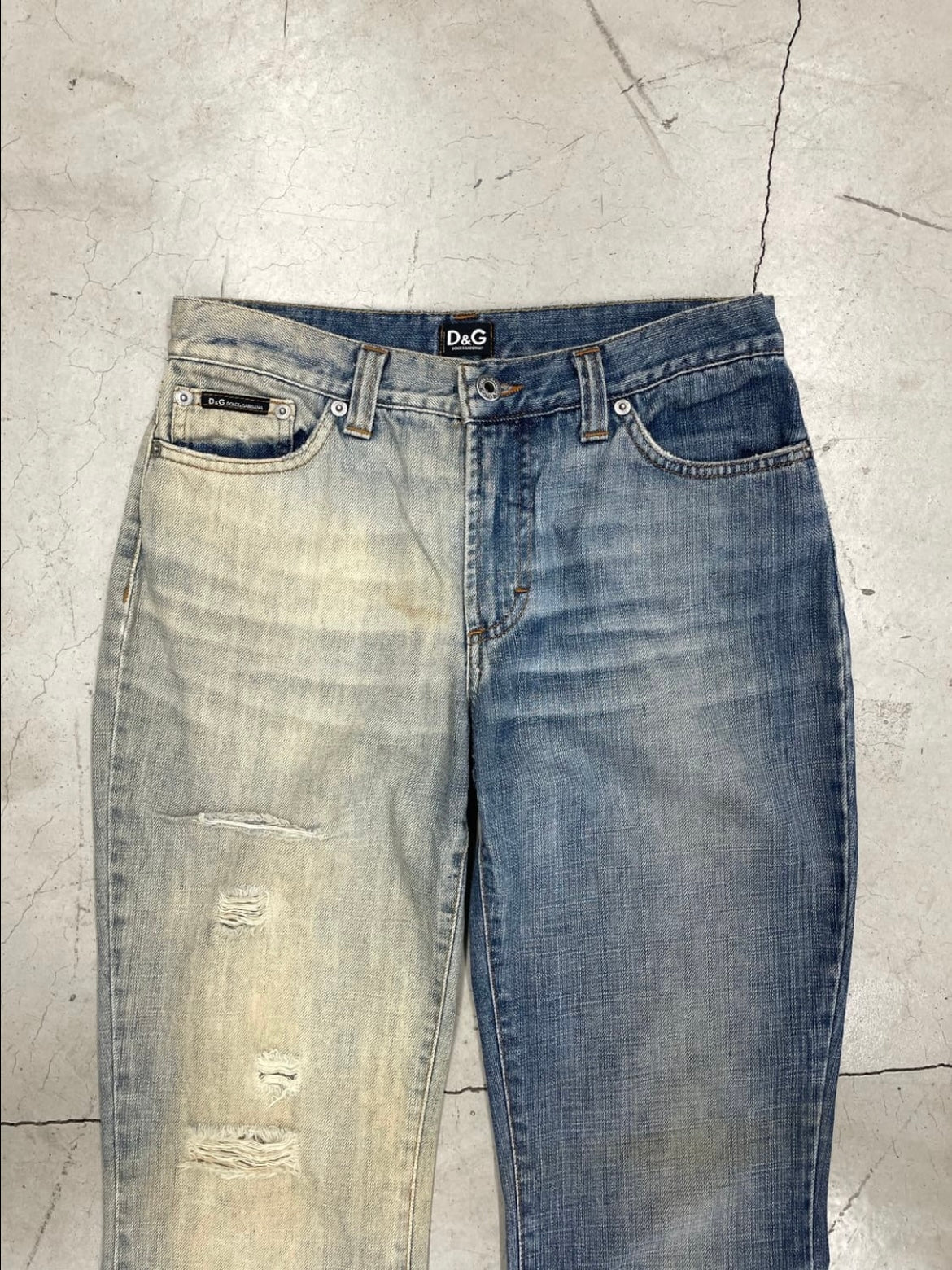 00’s DOLCE & GABBANA HALFBLEACH FLARE PANT (28)