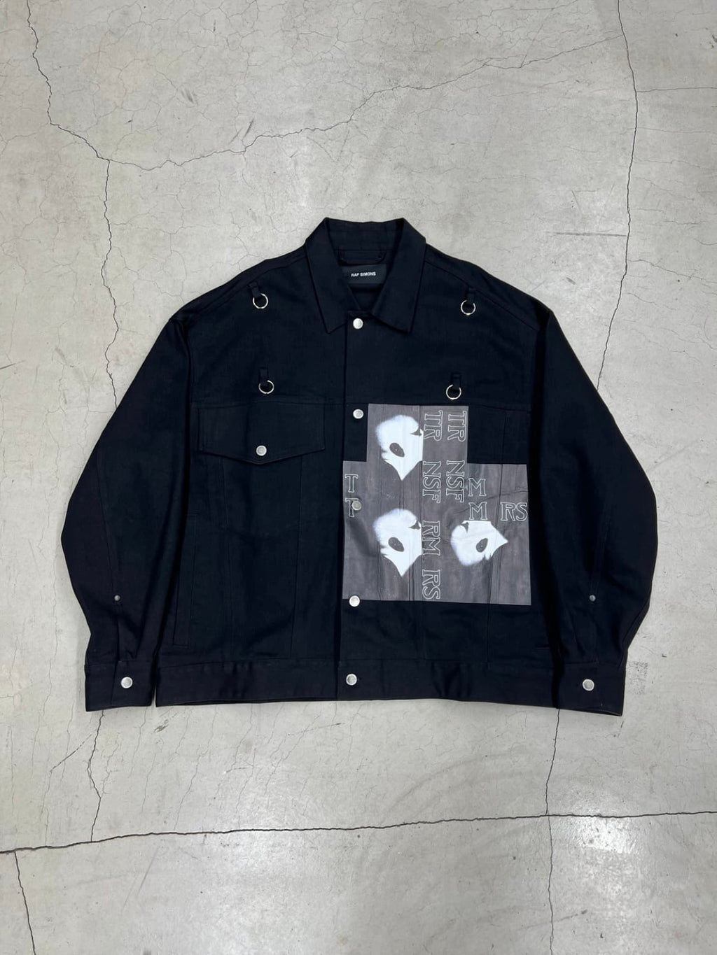 Raf Simons SS19 Bold Head Denim Jacket