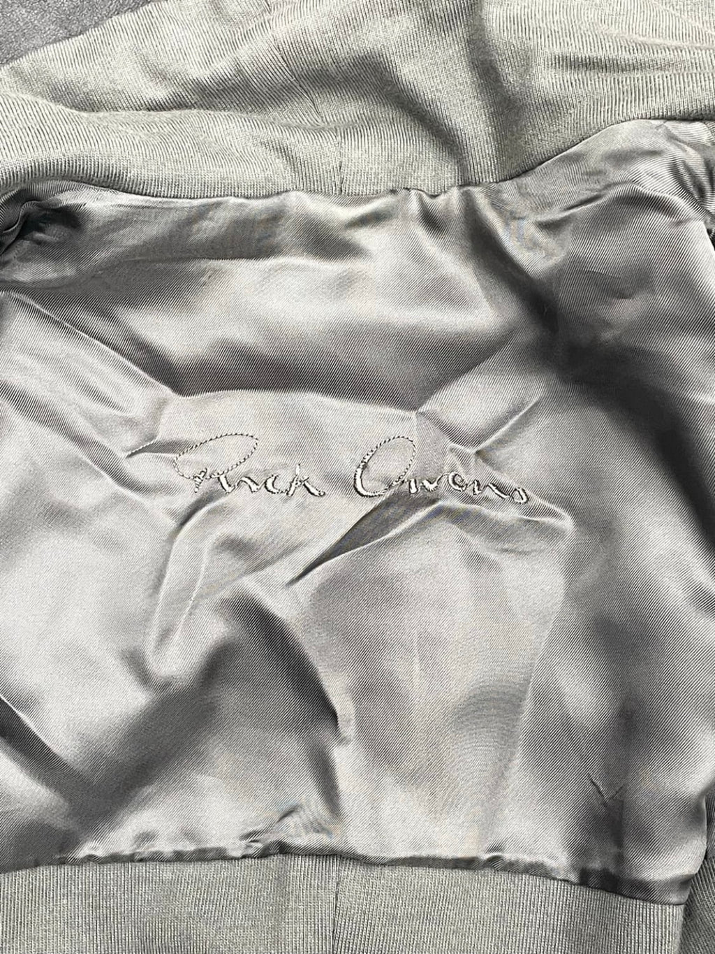 Rick Owens FW10 “GLEAM” HIGH NECK LEATHER COAT (42)