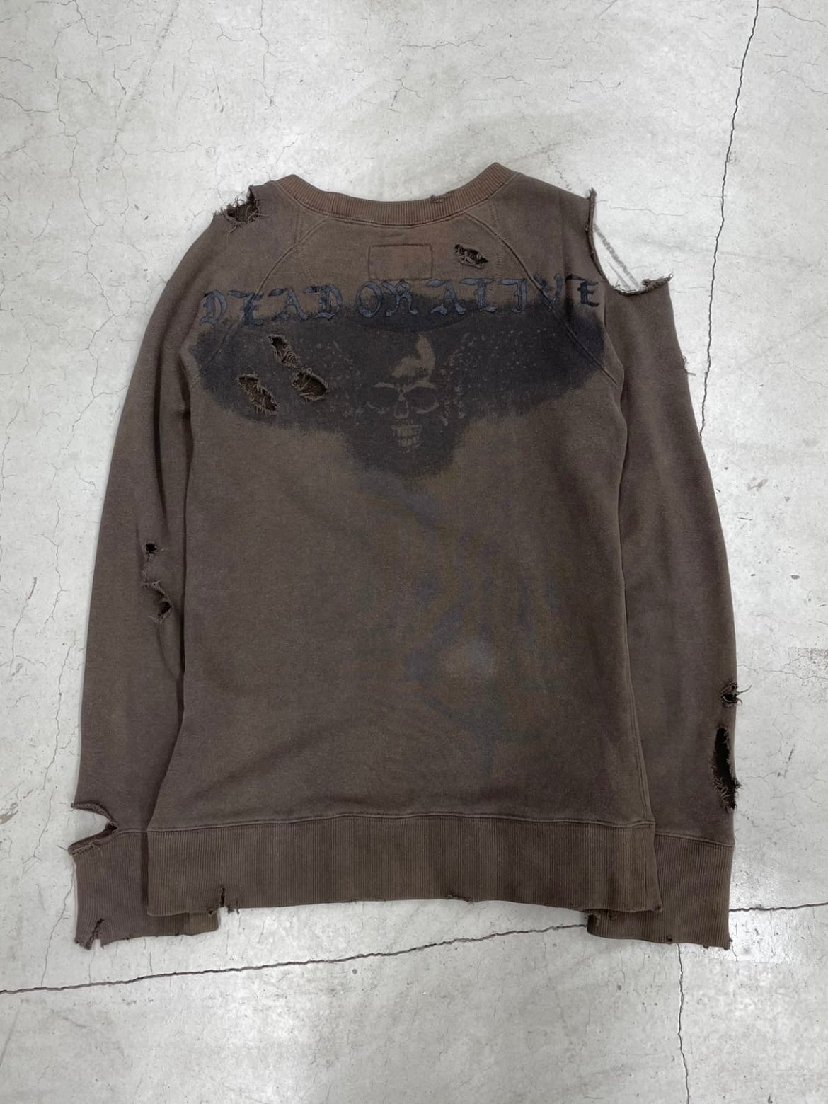 L.G.B. “DEAD OR ALIVE” Distressed Sweatshirt