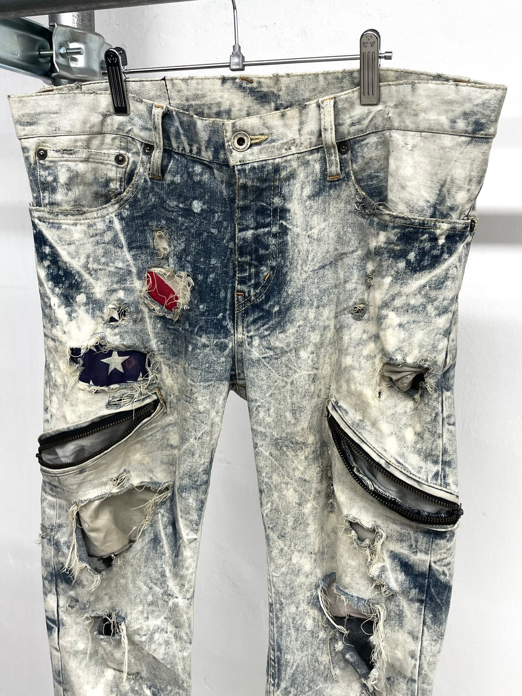 L.G.B. American Flag Washed Wolf Cut pant