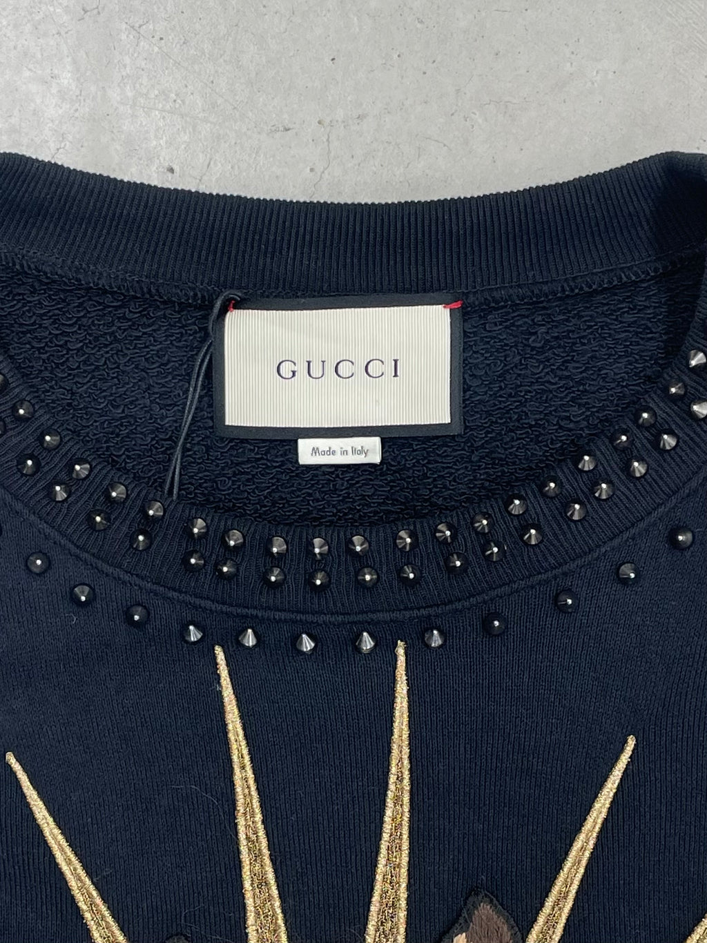 Gucci “BLIND FOR LOVE” Stud Sweatshirt (M)
