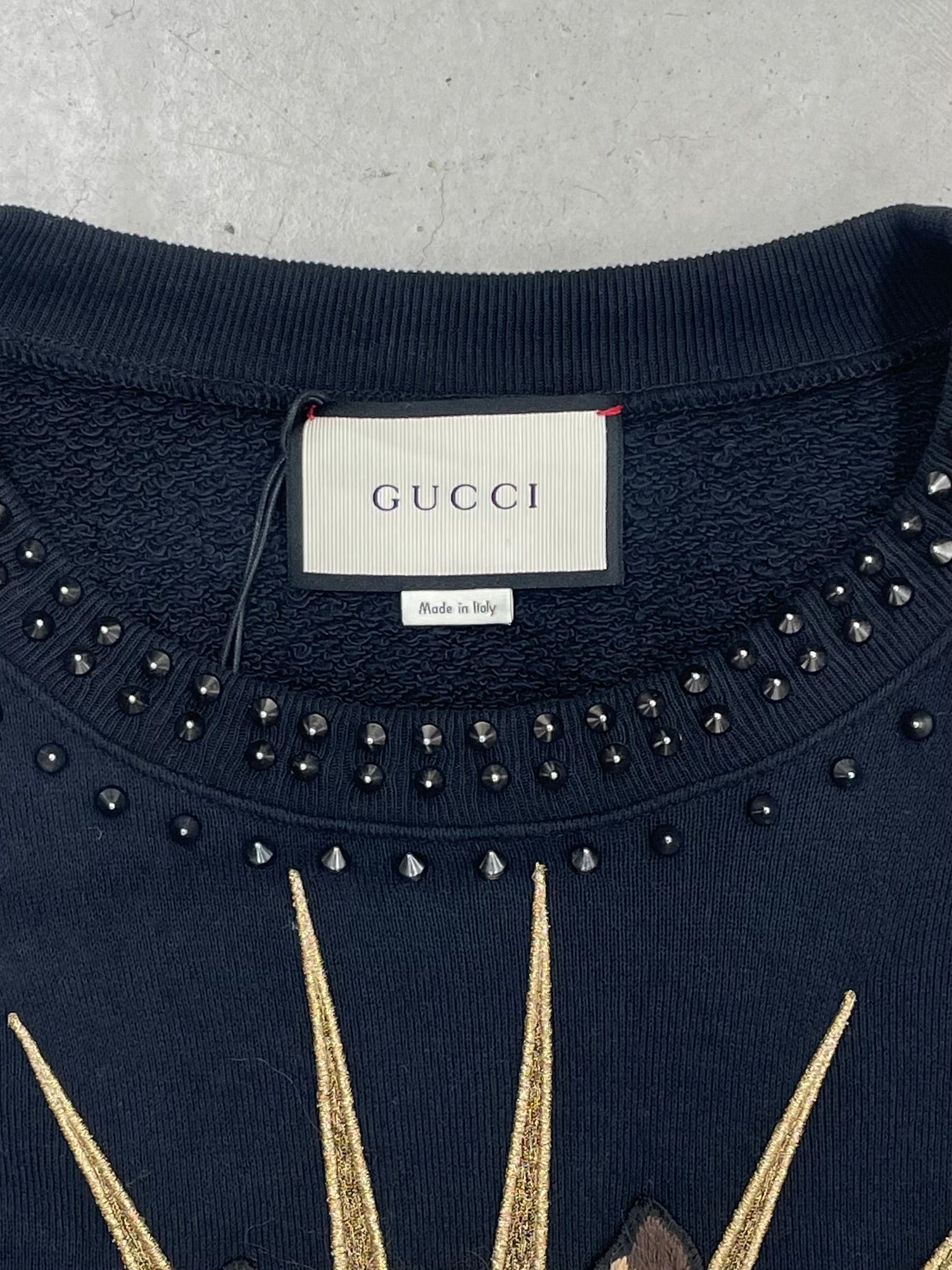 Gucci “BLIND FOR LOVE” Stud Sweatshirt (M)