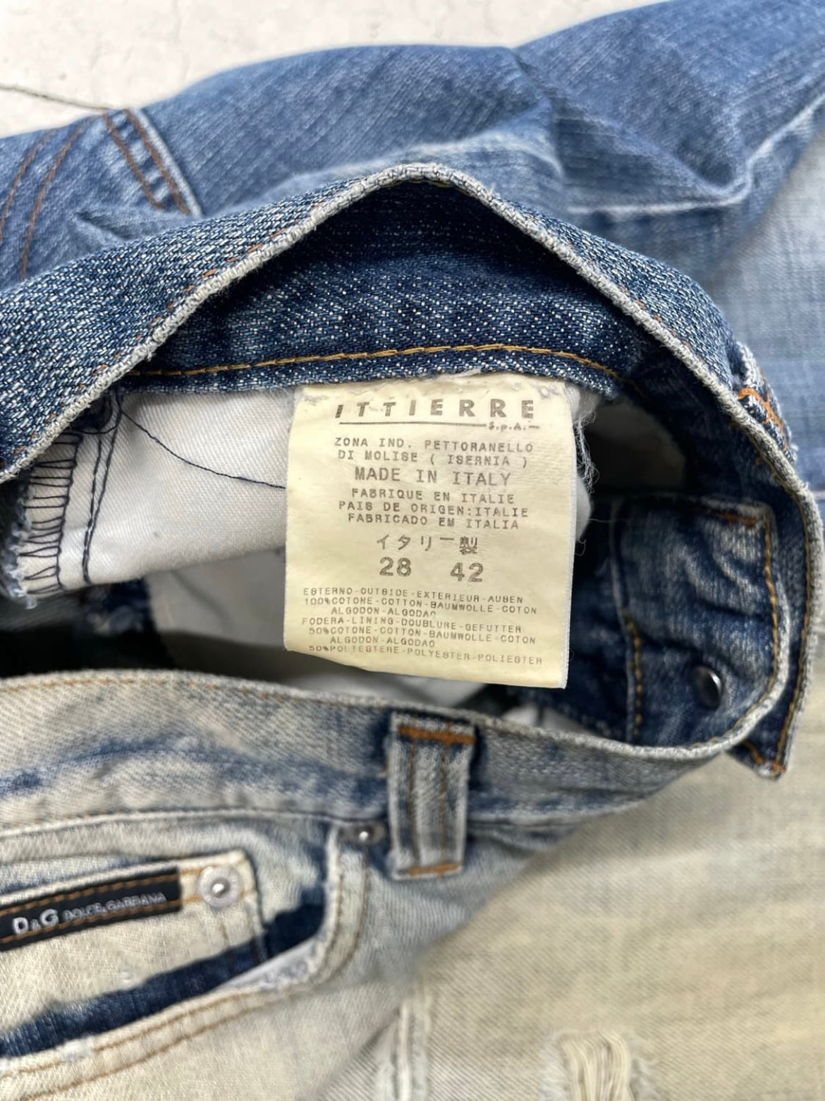 00’s DOLCE & GABBANA HALFBLEACH FLARE PANT (28)