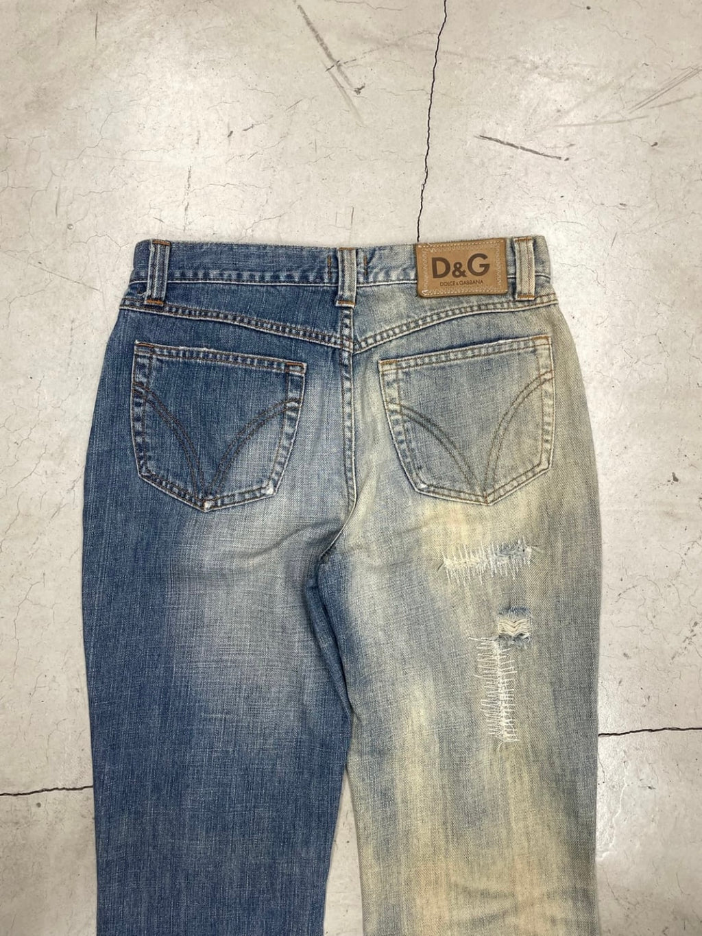 00’s DOLCE & GABBANA HALFBLEACH FLARE PANT (28)