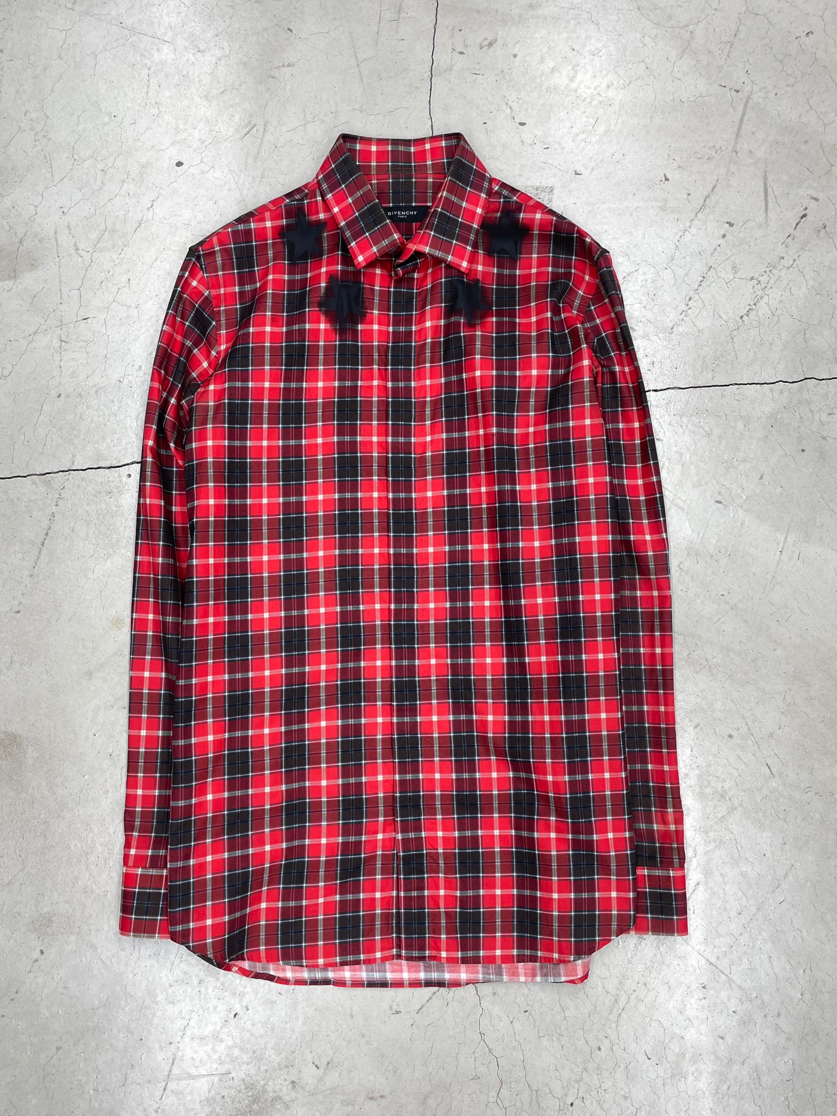Givenchy Star Red Check shirt (40)