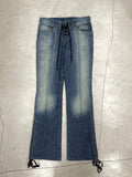 Alexander Mcqueen SS05 laced up flare fit Denim Pant (40)
