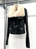 Rick Owens FW14 Fur Leather Jacket