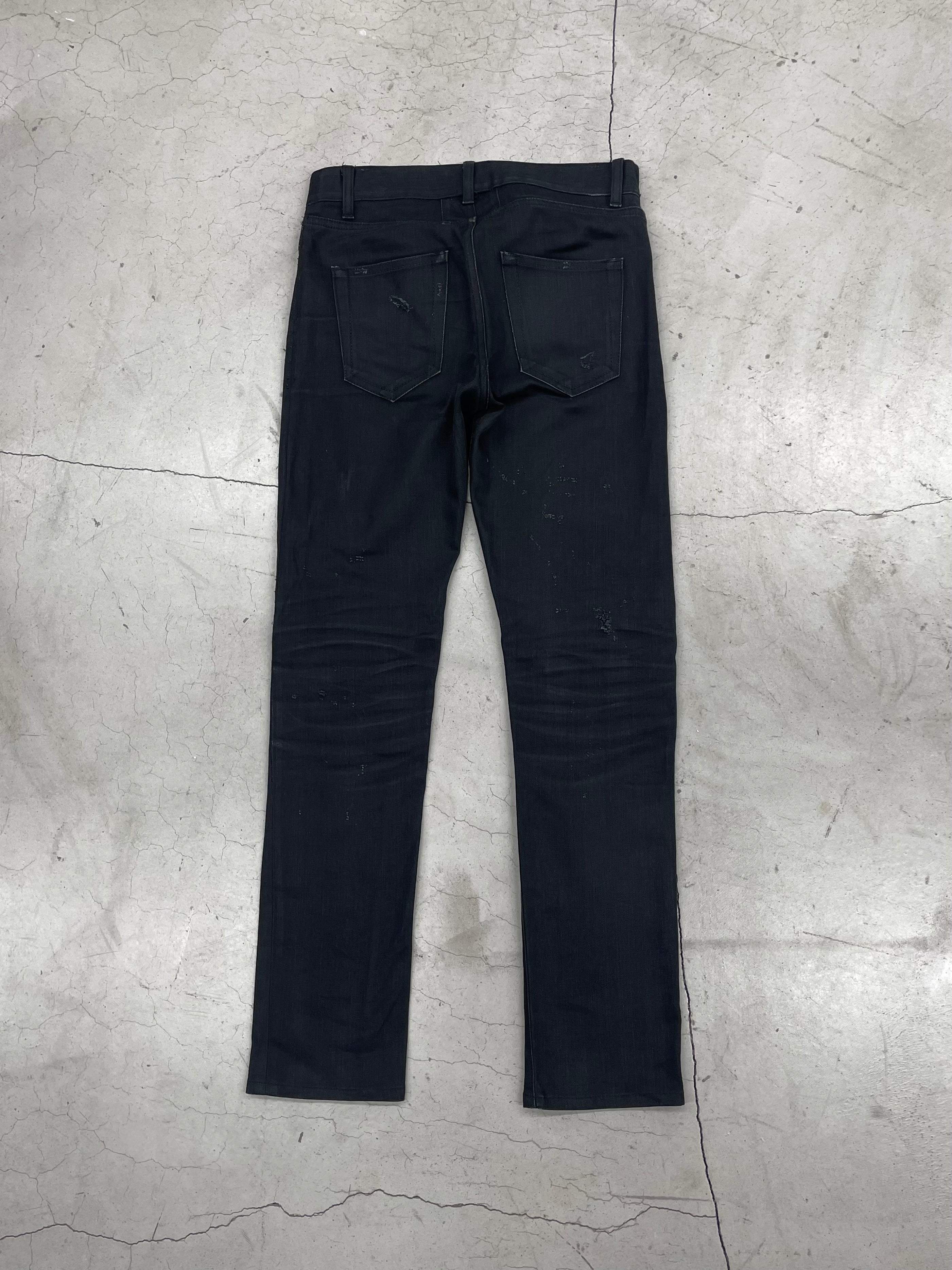 Saint Laurent crashed denim pant (28)
