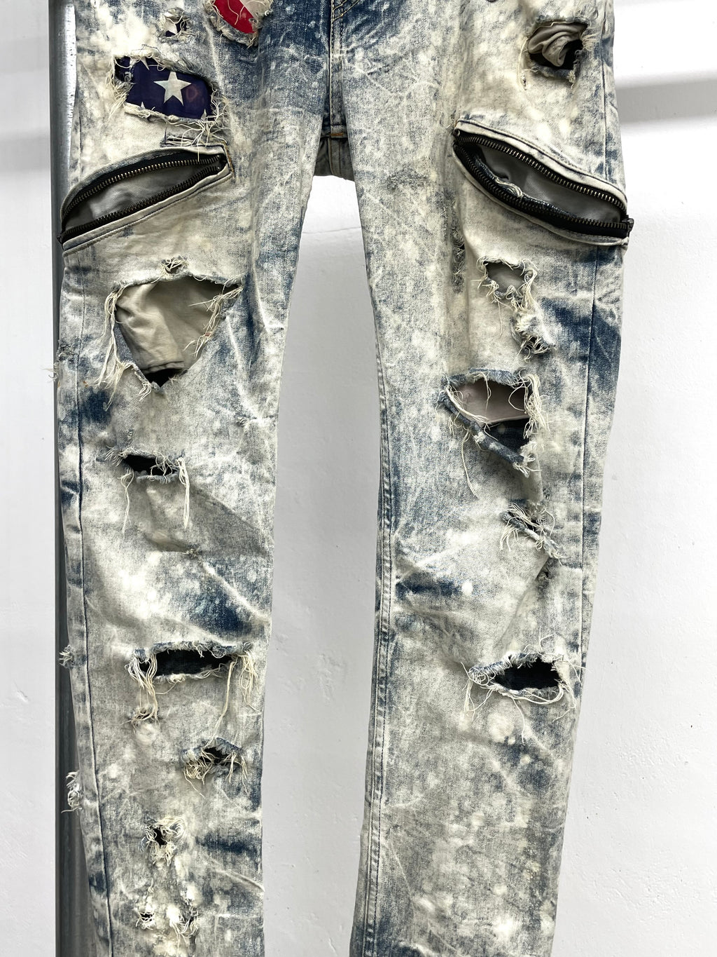 L.G.B. American Flag Washed Wolf Cut pant
