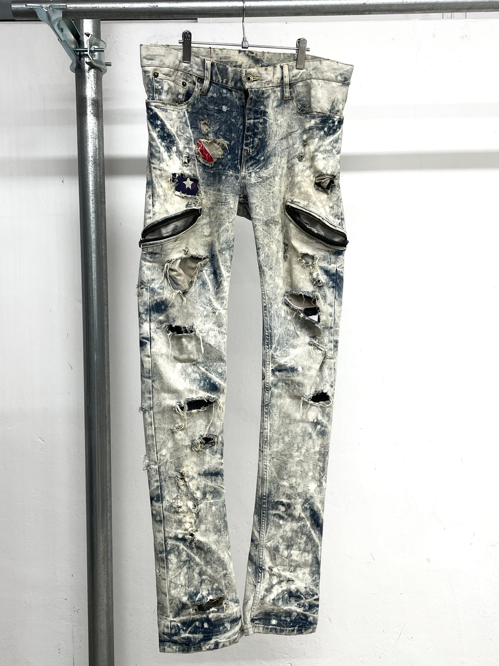 L.G.B. American Flag Washed Wolf Cut pant