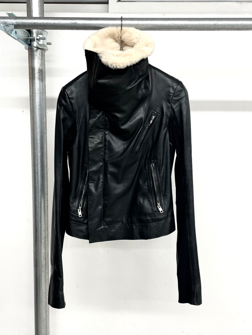 Rick Owens FW14 Fur Leather Jacket