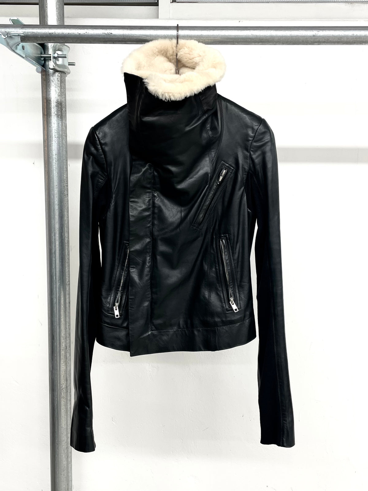 Rick Owens FW14 Fur Leather Jacket