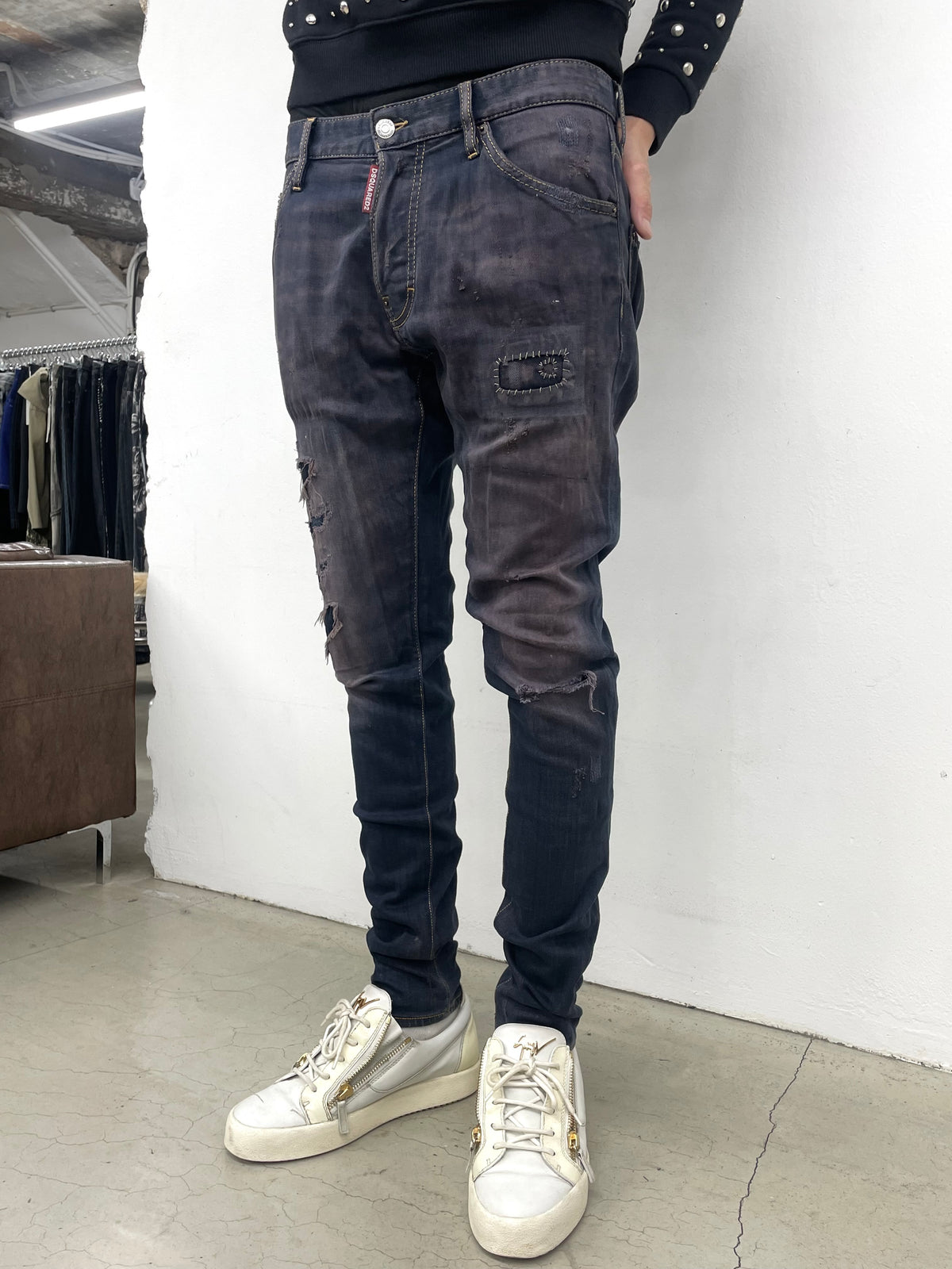Dsquared2 Purple Washed Pant (46)