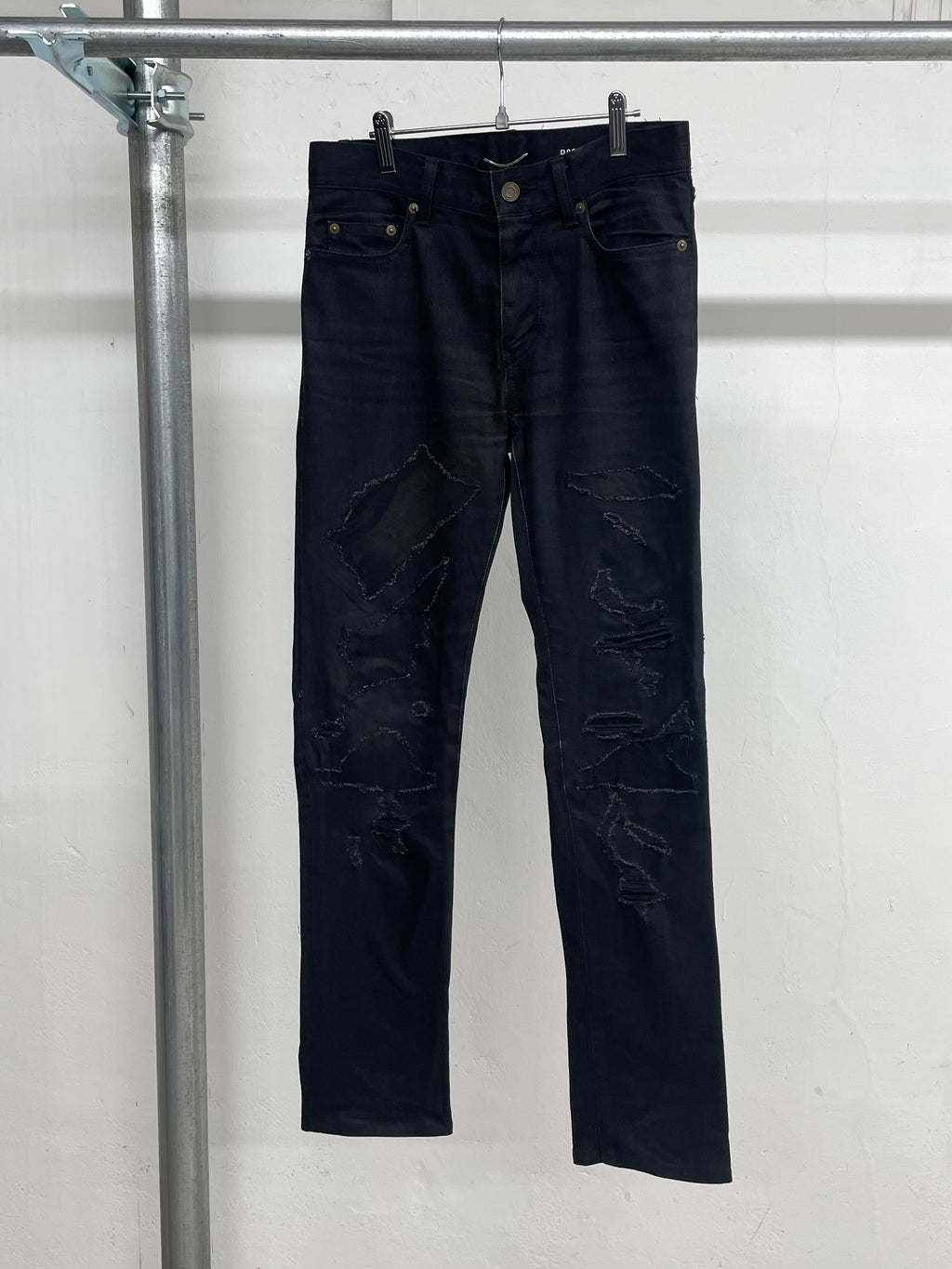 Saint Laurent crashed denim pant (28)