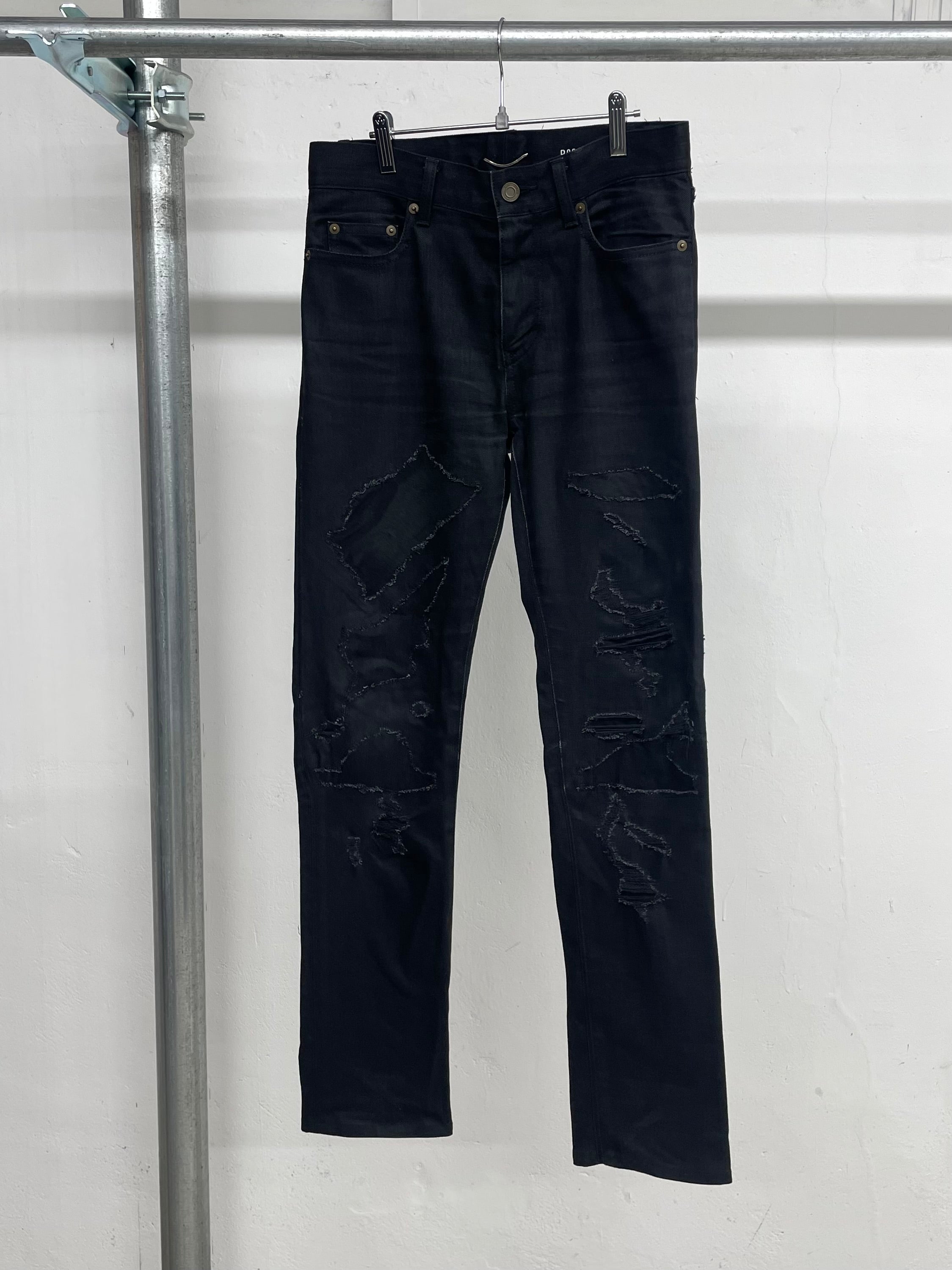 Saint Laurent crashed denim pant (28)