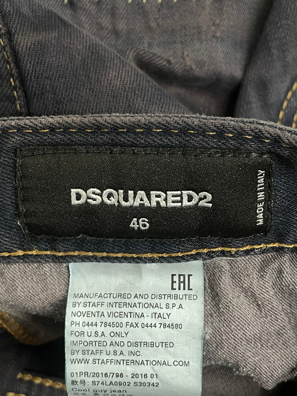 Dsquared2 Purple Washed Pant (46)
