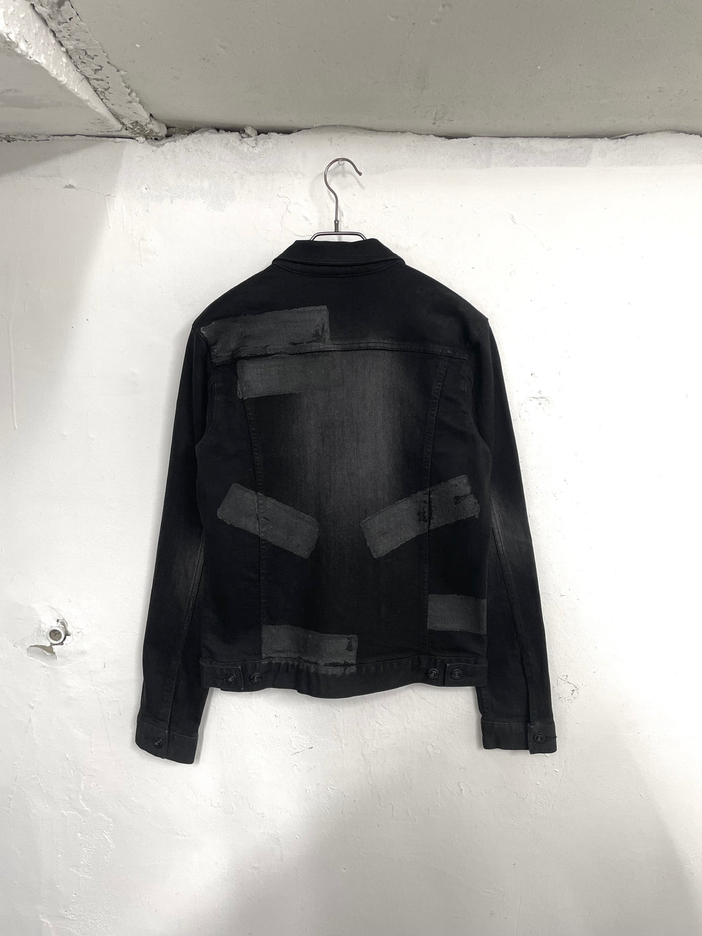 Black Barrett By Neil Barrett Tape Waxed Denim Jacket (S)